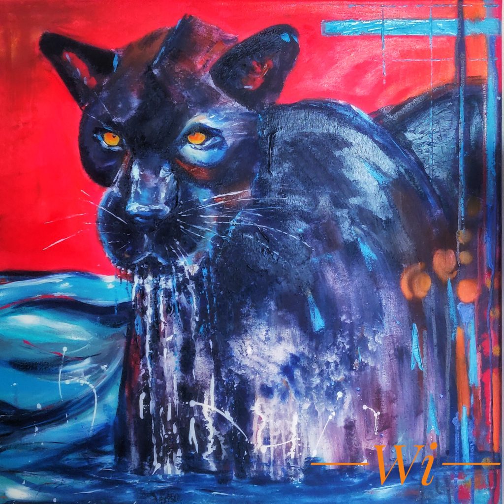Panther, WildesLeben, 60 x 60 cm