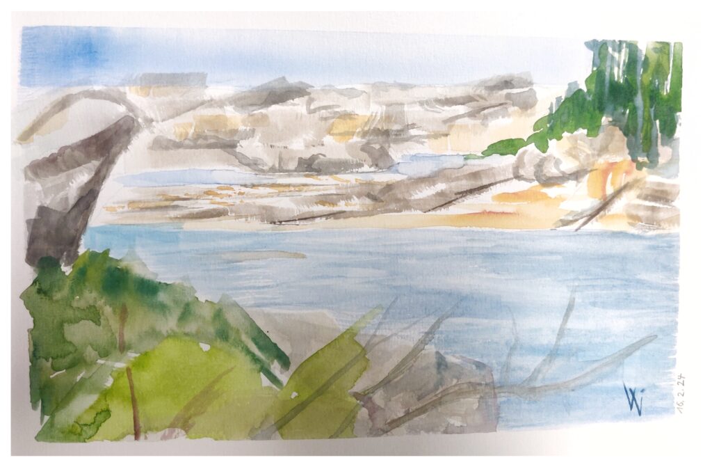 Bretagne, Aquarell, Sketchbook DinA5